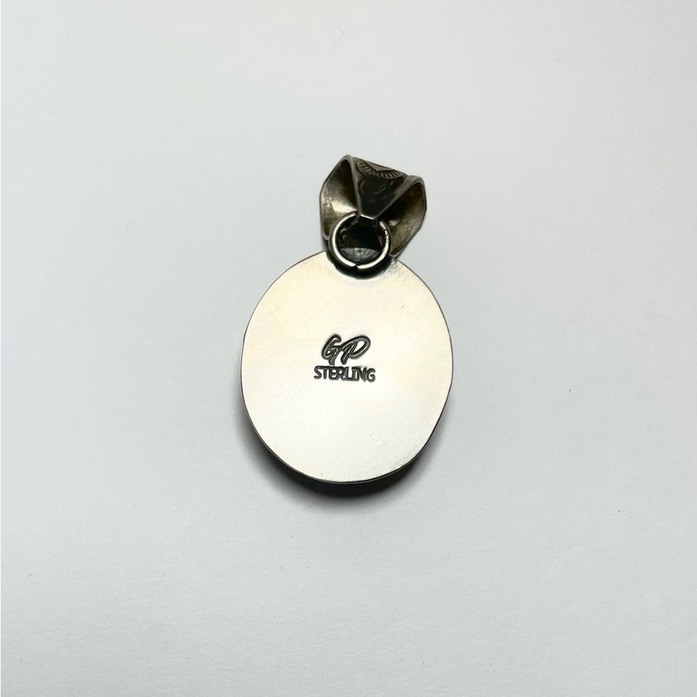 Sterling silver turquoise necklace pendant - Picture 3 of 4